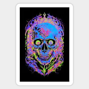 Demon Skull | Ritual Skull | Hell Skull | Hardcore Skull | Iridescent Skull Magnet